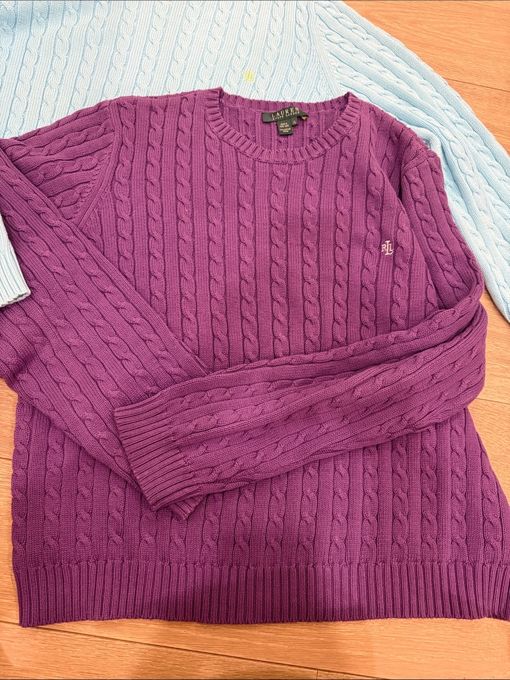 Two Ralph Lauren Cable knit cotton sweater - Picture 2 of 3